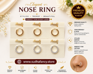 Stylish Nose Ring for Women | Premium Fashion Nose Pin auto draft
