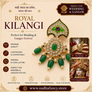 green kundan kilangi – wedding & ishar gangaur special safa brooch (copy)
