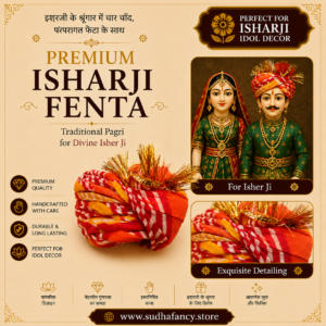 Sudha Fancy store प्रीमियम मल्टी मोठड़ा इशारजी फेंटा | traditional isharji pagri for gangaur decoration (copy)