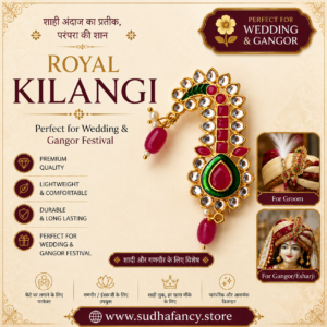 Sudha Fancy store green kundan kilangi – wedding & ishar gangaur special safa brooch (copy) (copy)